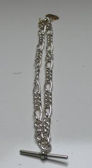 Victorian sterling silver Prince Albert Necklace