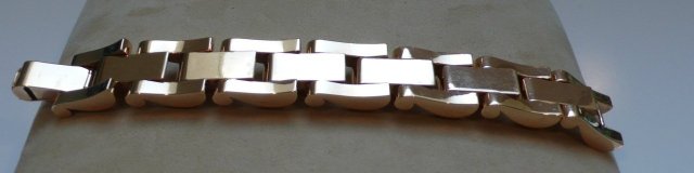 18 Kt. Rose Gold 1940's Chunky Link Bracelet