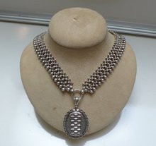 Victorian Sterling Silver Collar with Locket