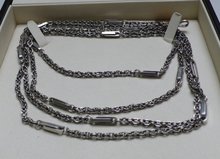 Victorian sterling Silver chain with stations