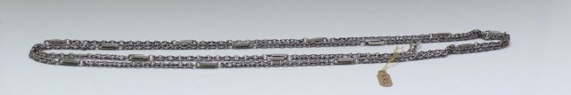 Victorian sterling Silver chain with stations