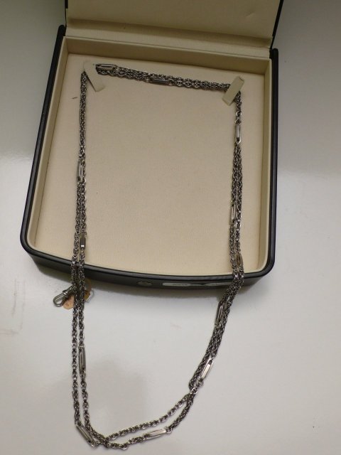 Victorian sterling Silver chain with stations