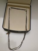 Victorian sterling Silver chain with stations