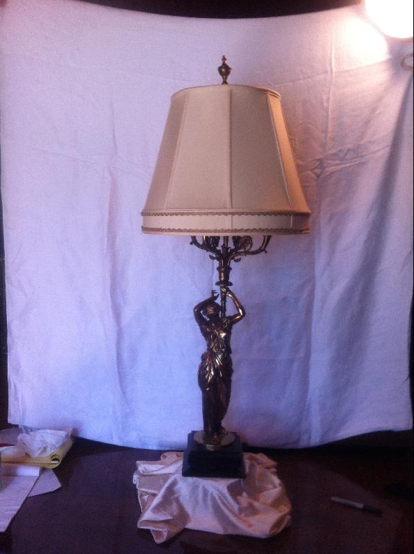 French Bronze Greek Figurals Candelabra Lamps