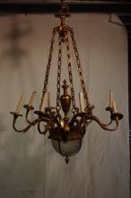 Mid 19th Century Dore' Bronze Chandelier
