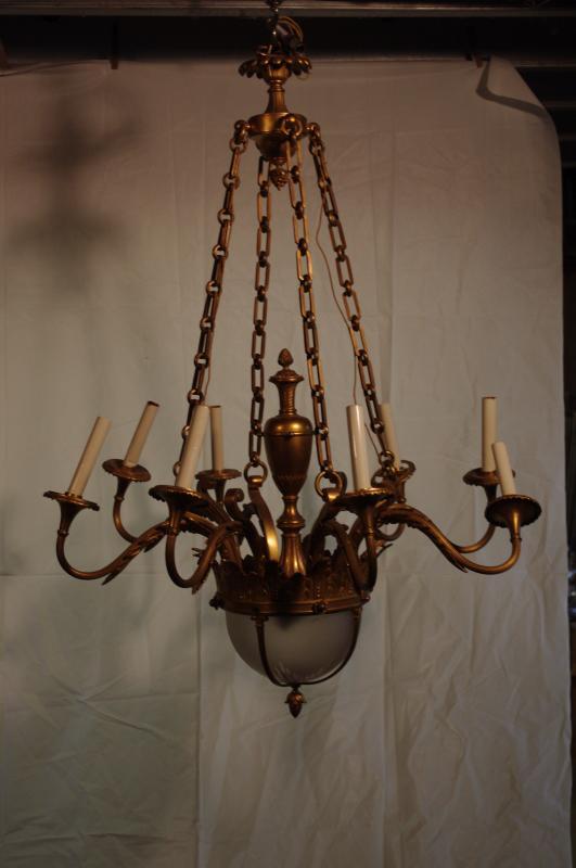 Mid 19th Century Dore' Bronze Chandelier