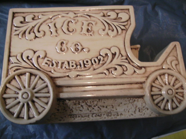 Treasure Craft Home Ice Co. Ice Wagon Vintage Remarkable Beautiful Cookie Jar