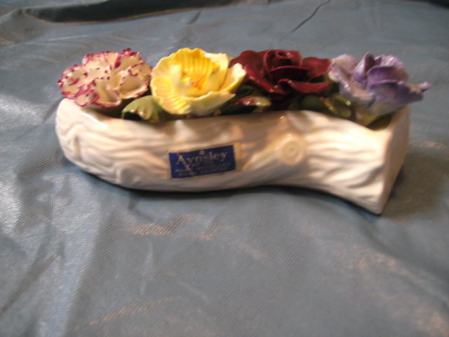 Aynsley Bone China Floral Log