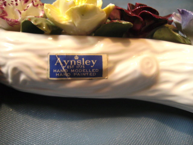 Aynsley Bone China Floral Log