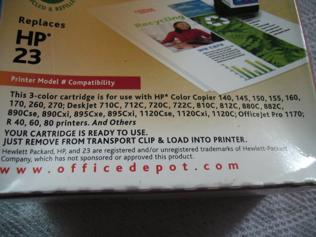 Hewlett Packard 3-color Inkjet Cartridge