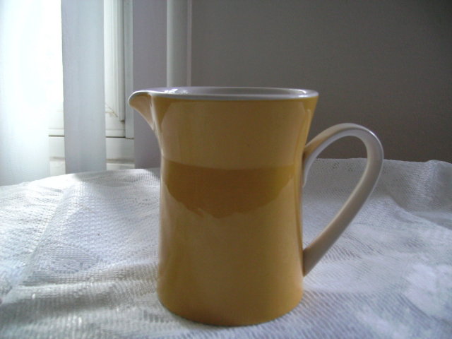 Vintage Mikasa Duplex Yellow Creamer by Ben Siebel