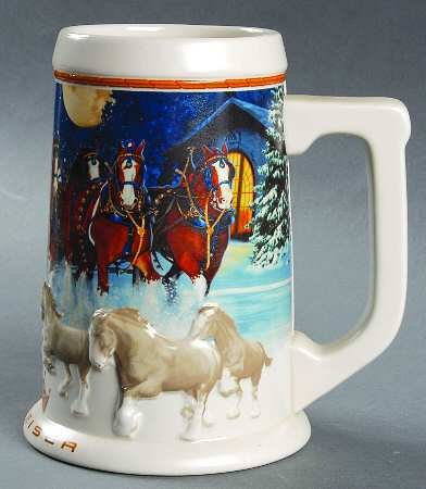 Anheuser Busch Christmas Stein - Titled