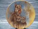 Schnauzer Puppies Decorative Plate by Leo Jansen from the My Favorite Pet Series