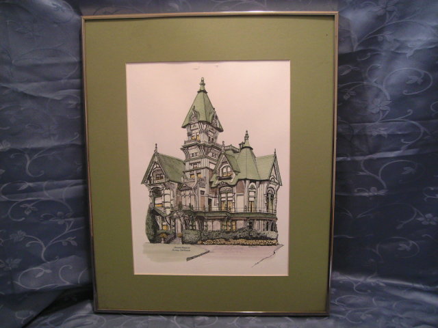 Lithograph of the Carson Mansion, Eureka California by Debbie Patrick