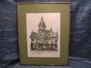 Lithograph of the Carson Mansion, Eureka California by Debbie Patrick