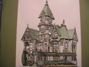 Lithograph of the Carson Mansion, Eureka California by Debbie Patrick