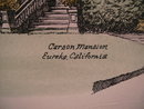 Lithograph of the Carson Mansion, Eureka California by Debbie Patrick