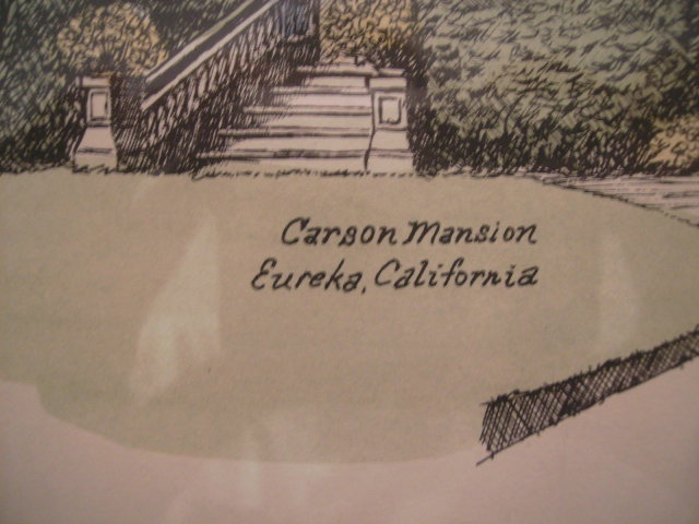 Lithograph of the Carson Mansion, Eureka California by Debbie Patrick