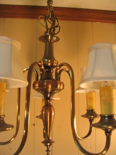 Vintage 5-Lite Colonel Style Chandelier