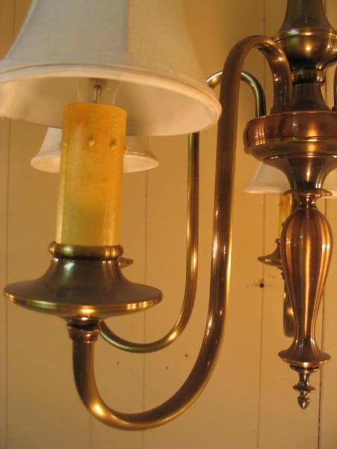 Vintage 5-Lite Colonel Style Chandelier