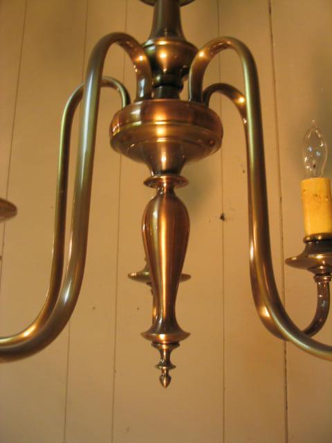 Vintage 5-Lite Colonel Style Chandelier