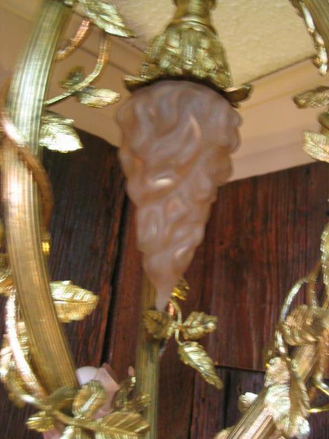 Vintage Ornate Brass French Chandelier