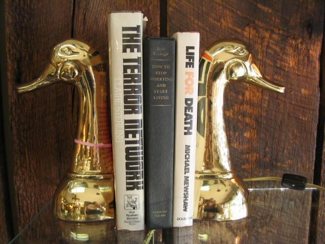 Solid Brass Pair of Swan Bookends (Heavy)