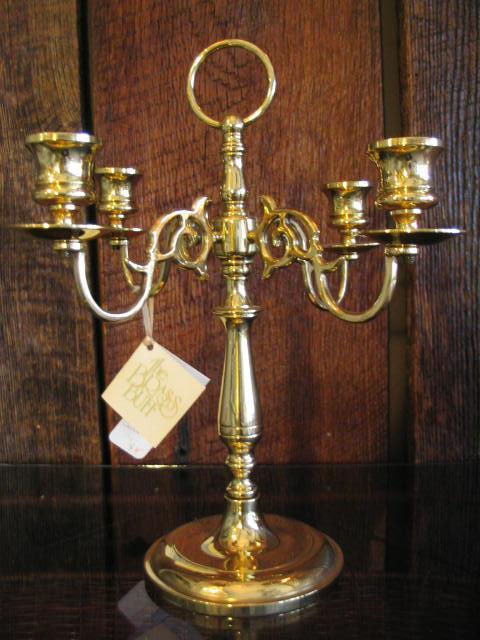 Polished Brass 4 Light Candelabra