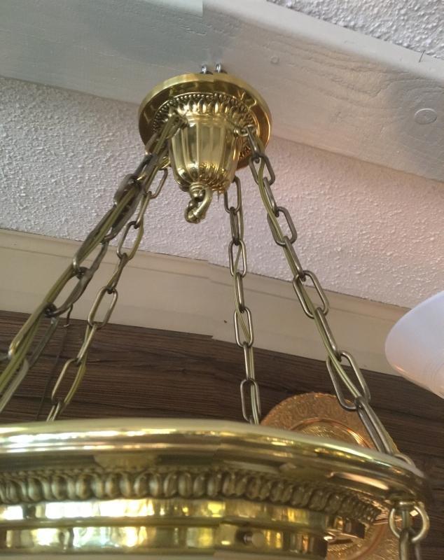 Vintage Large Globe Hanging Chandelier