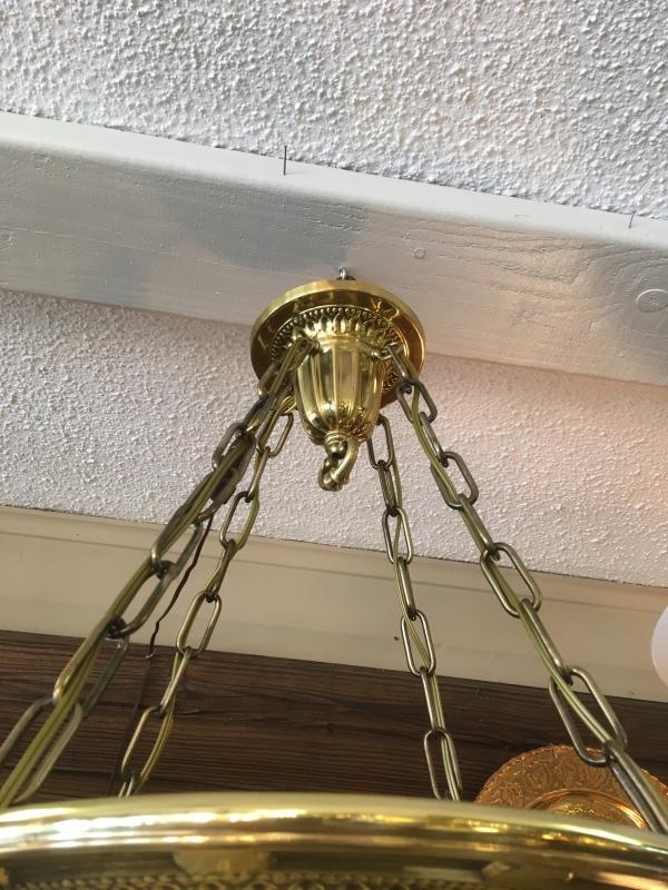 Vintage Large Globe Hanging Chandelier