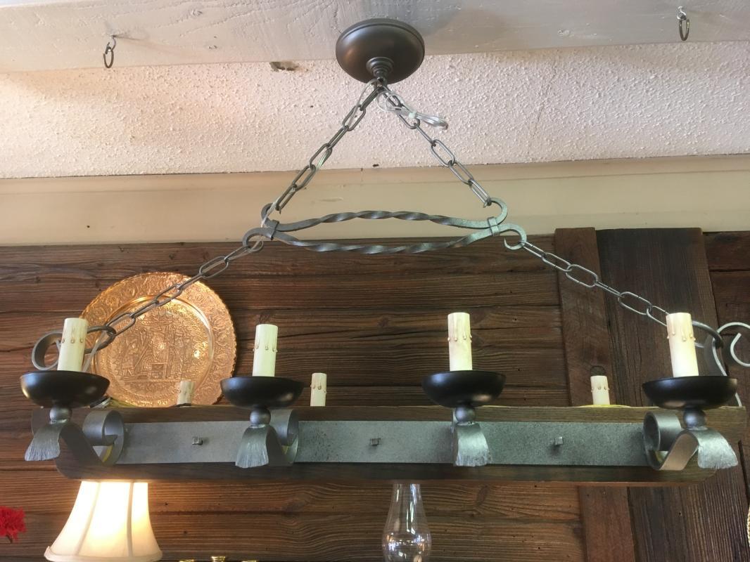 Vintage Medieval Style 8 Light Hanging Chandelier