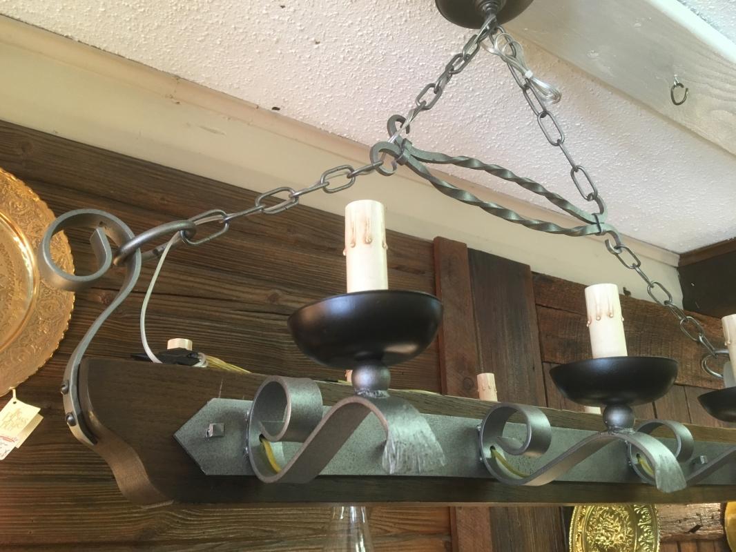 Vintage Medieval Style 8 Light Hanging Chandelier