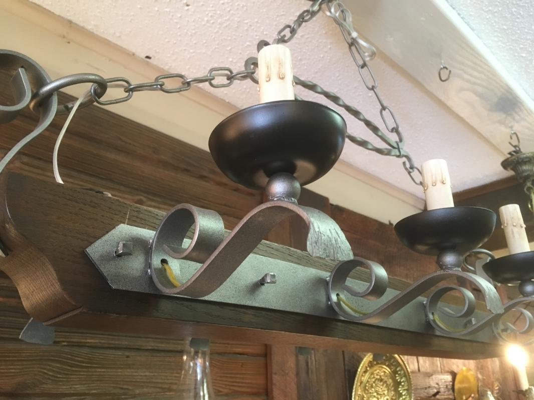 Vintage Medieval Style 8 Light Hanging Chandelier