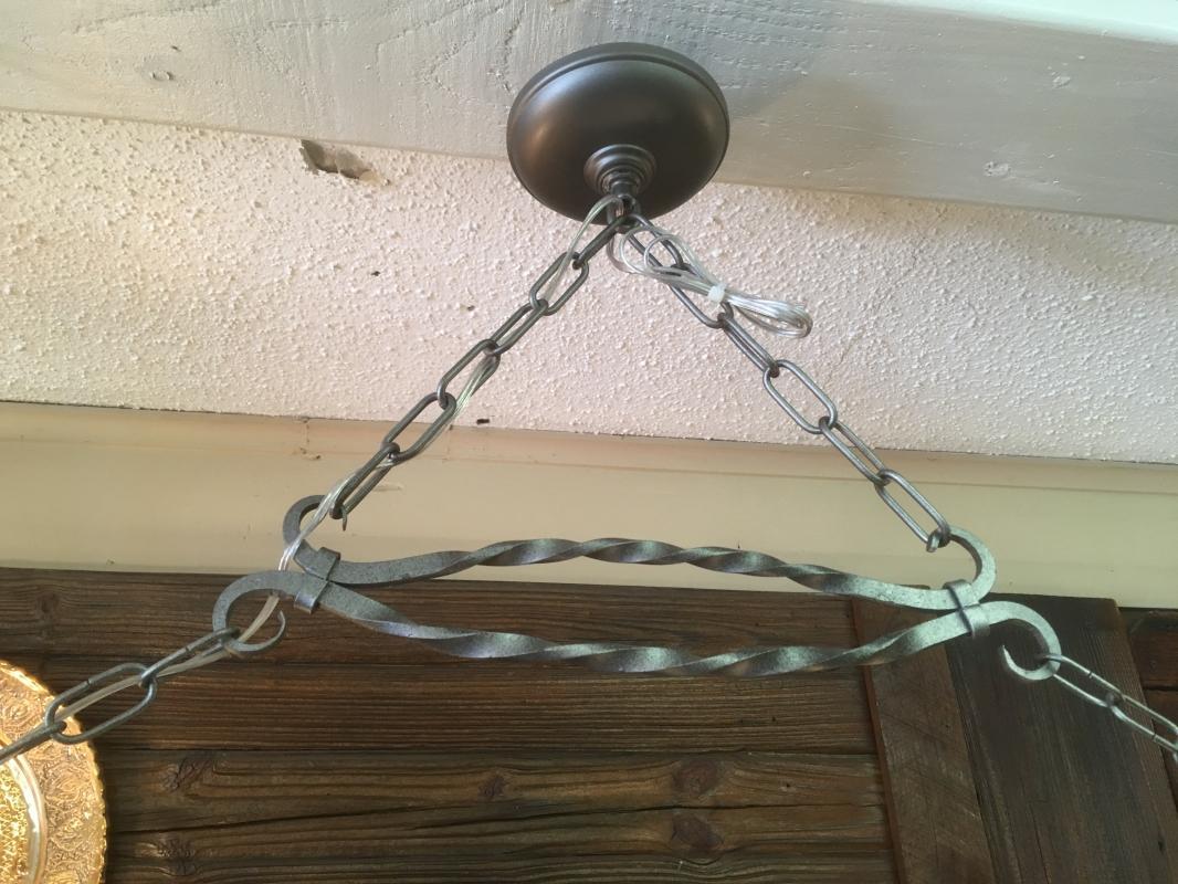 Vintage Medieval Style 8 Light Hanging Chandelier