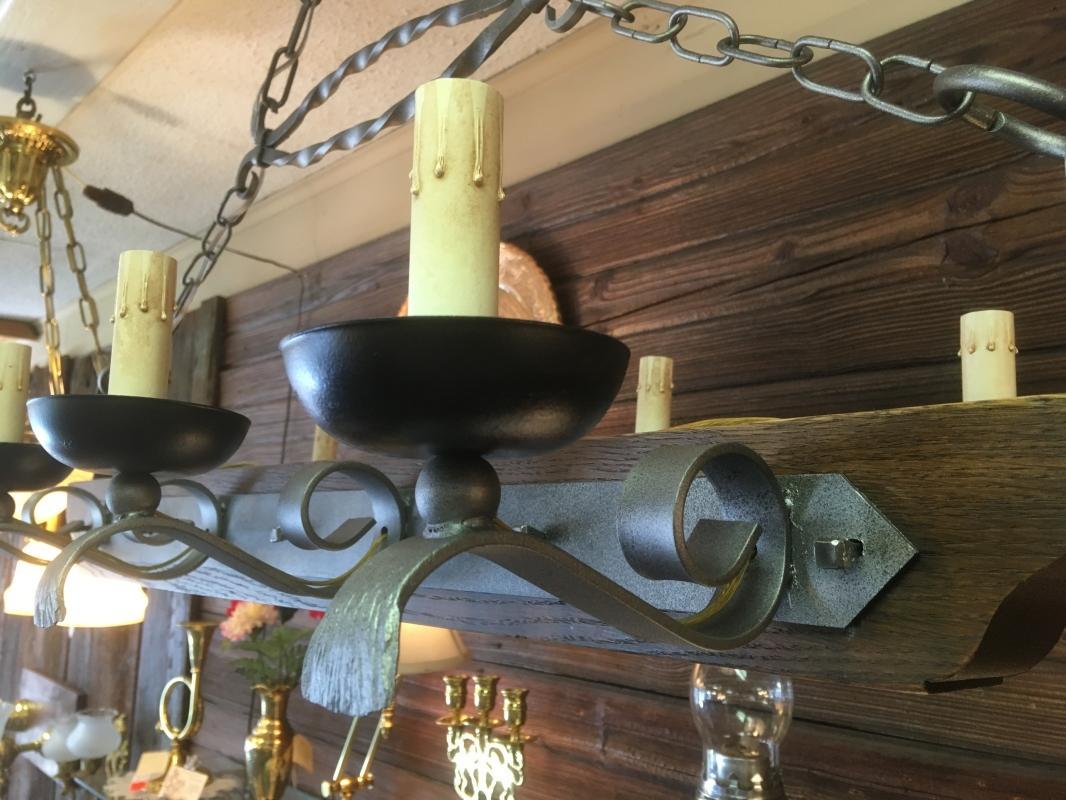Vintage Medieval Style 8 Light Hanging Chandelier