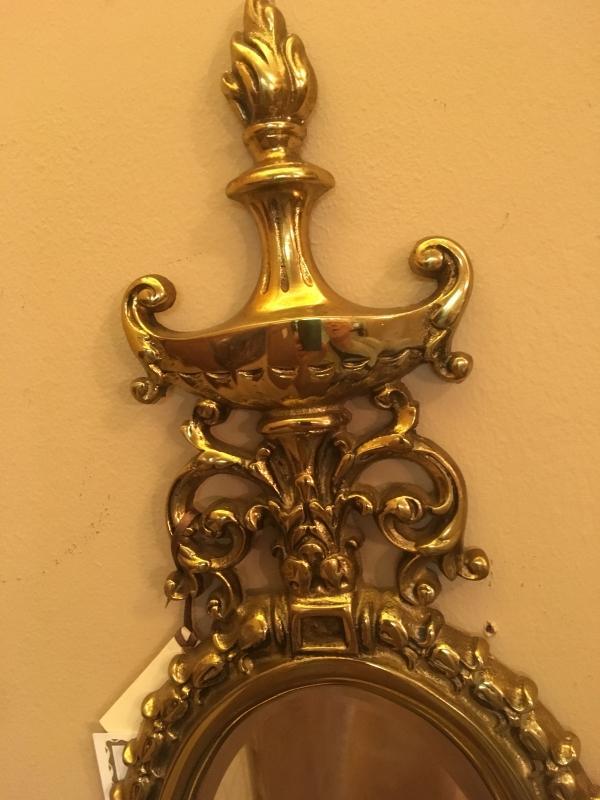 VINTAGE WALL MIRROR/CANDLE HOLDER