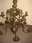 12 Arm Solid Brass Candle Chandelier