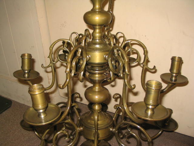 12 Arm Solid Brass Candle Chandelier