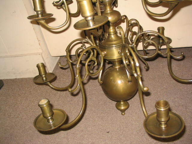 12 Arm Solid Brass Candle Chandelier