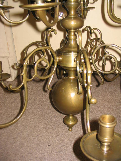 12 Arm Solid Brass Candle Chandelier