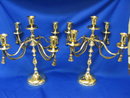 PAIR of Solid Brass Candleabras