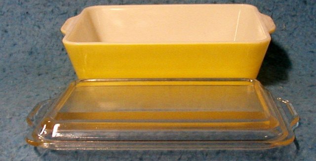 Refrigerator dish yellow with lid B2235