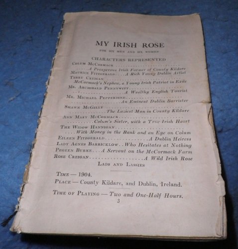 Play Book - My Irish Rose Play