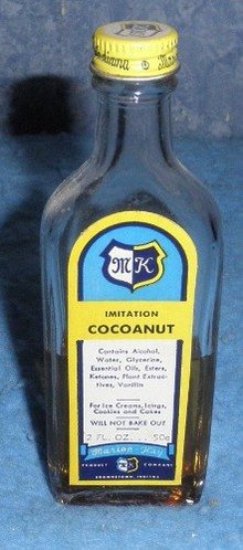 Bottle Vintage Marion Kay Cocoanut Extract.
