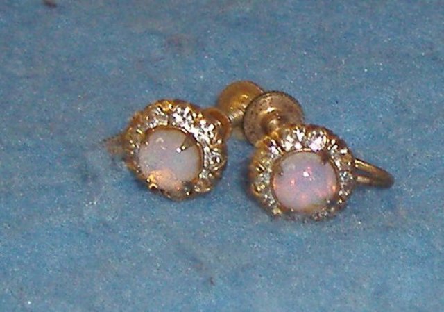 Jewelry - Earrings Opal and Crystals