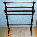 Quilt Rack -Twisted Solid Mahogany
