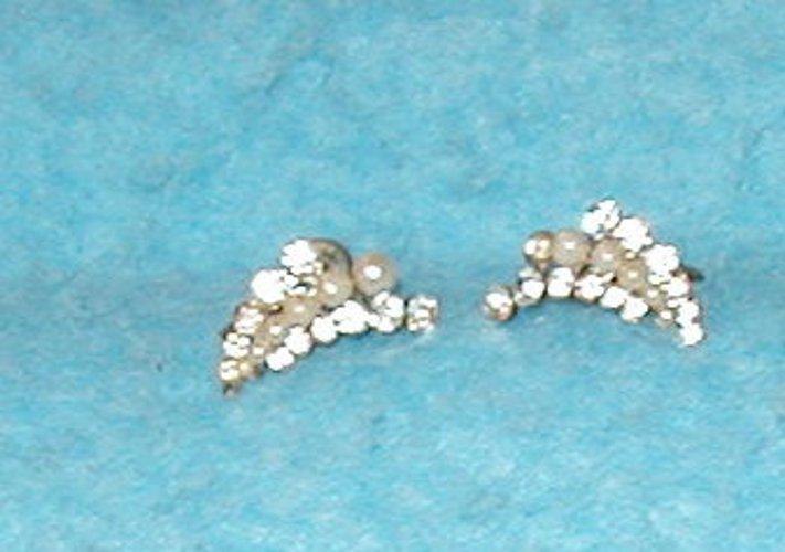Earrings - Pearl & Rhinestone