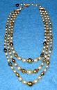 Necklace - Pearl, White and Gold