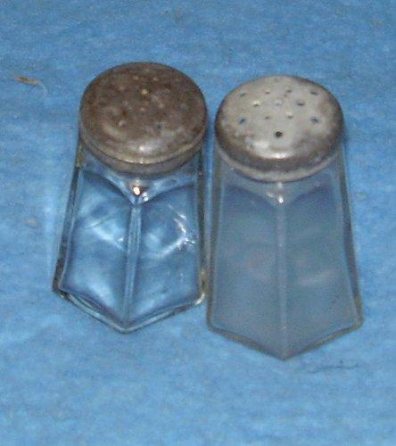 Salt and Pepper Shakers with Zinc Tops