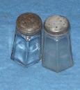 Salt and Pepper Shakers with Zinc Tops